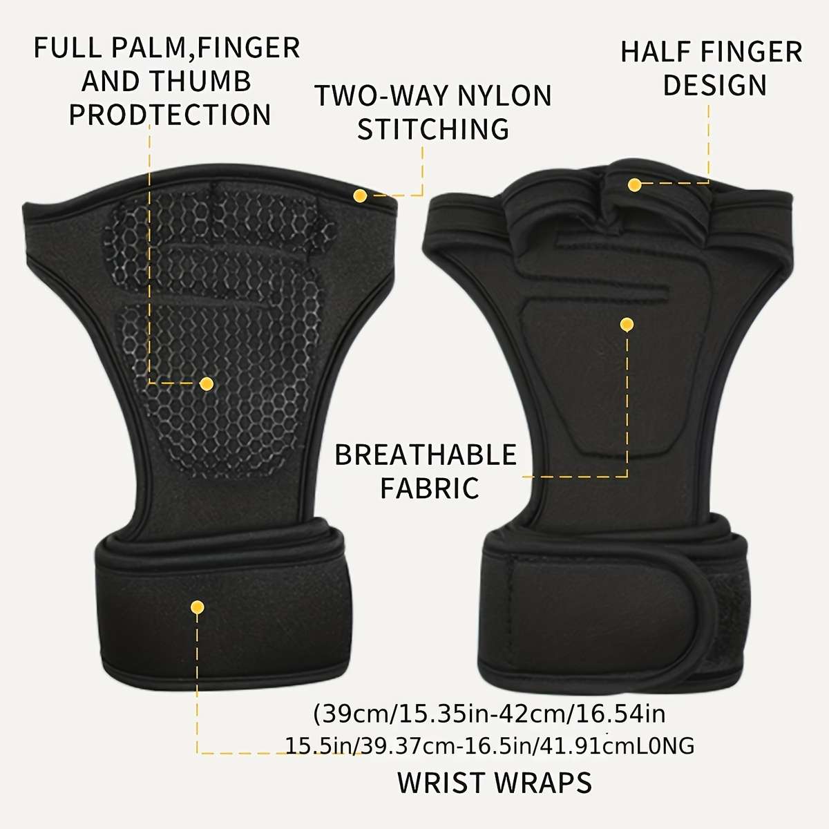 1 Pair Black Size XL Outdoor Sports Gloves