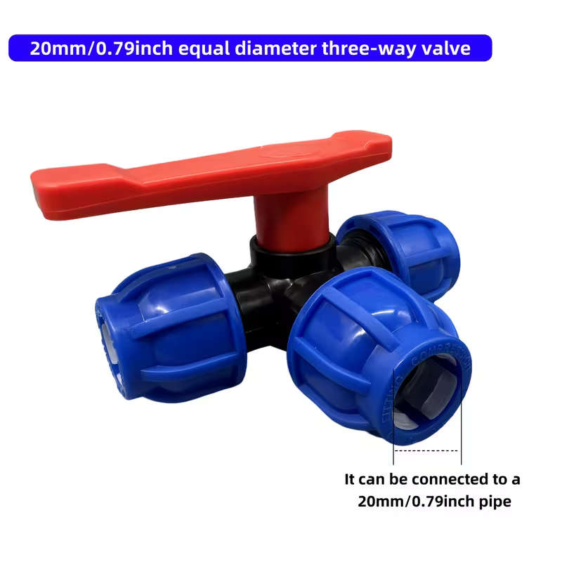 PE20 High Flow Quick Connect Three-Way Valve