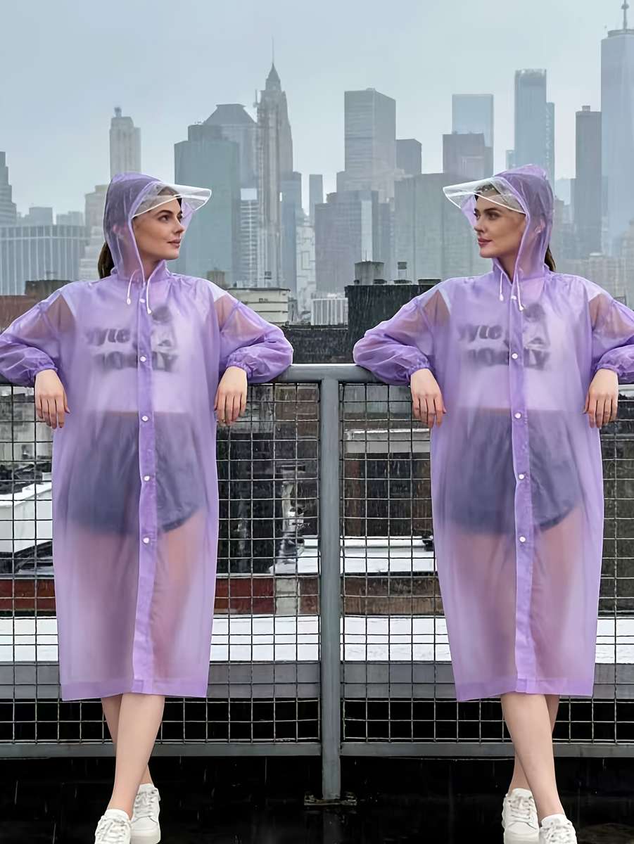 Raincoat Purple Size Asian Onesize