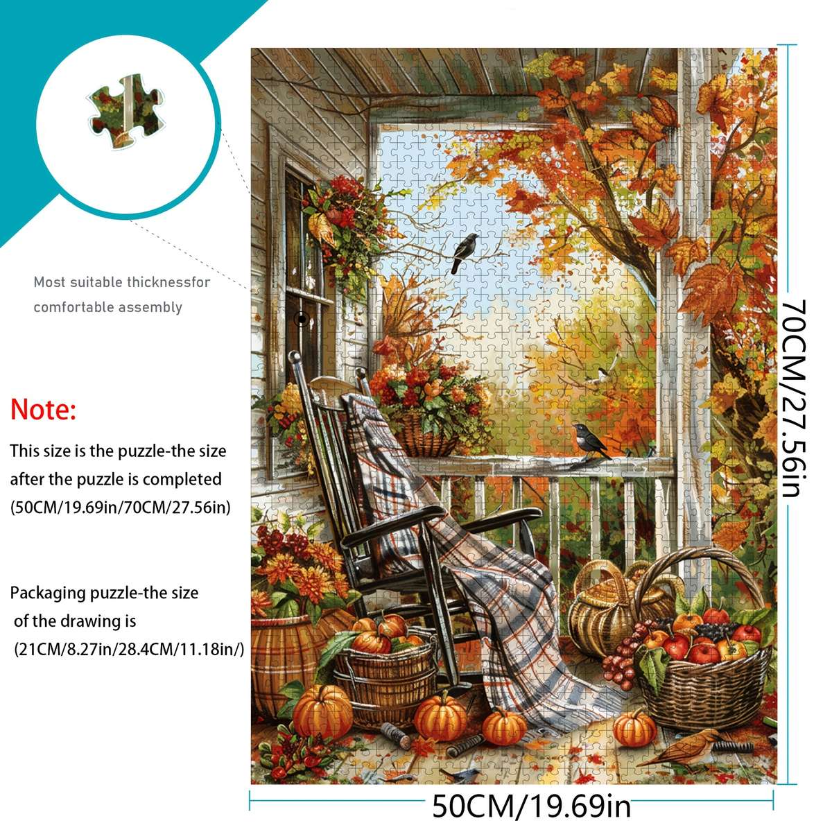 1000pcs Adult Puzzle High-Quality Paper High-Precision Printing Puzzle Logical Th