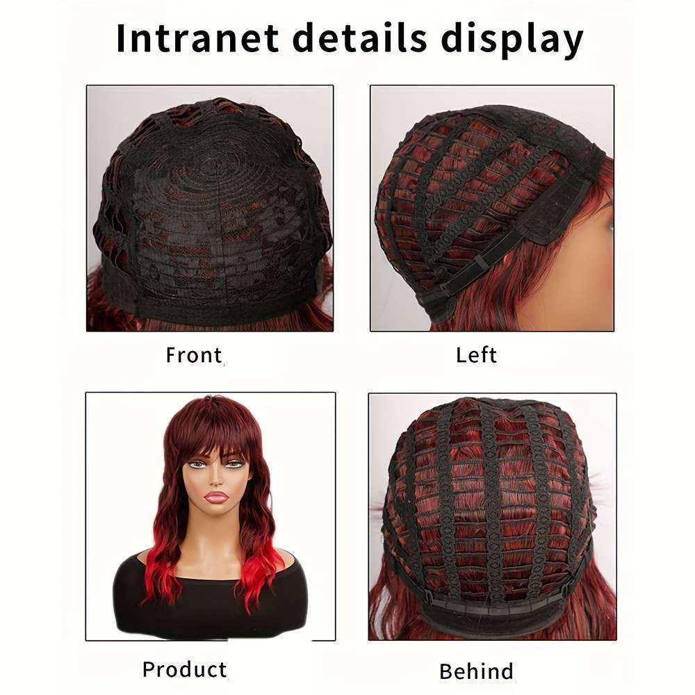 1Pc Dark Blonde To Light Blonde 40.64cm Fashion Design Wig