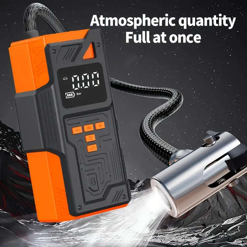Heavy-Duty Car Emergency Booster - Tire Inflator and Jump Starter