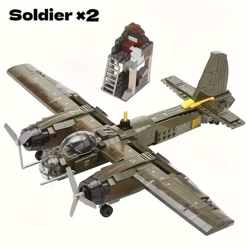 1000 Pieces Junkers JU-88 Bomber Fighter Aircraft Model Building Block Set