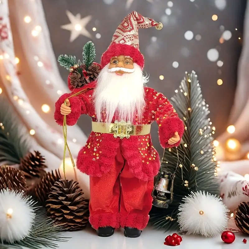 Santa Claus Standing Doll  Red