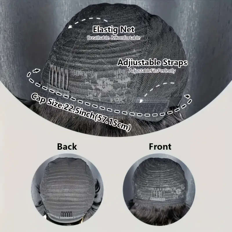 Brazilian Remy Human Hair 180% Density Short Curly Elf Wig