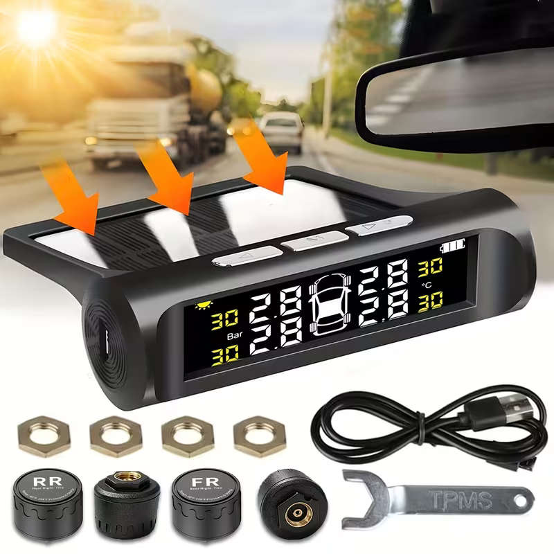 Solar Wireless Tire Pressure Monitoring System TPMS