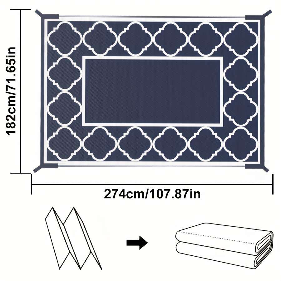 Blue 182.88x274.32cm Floor Mat