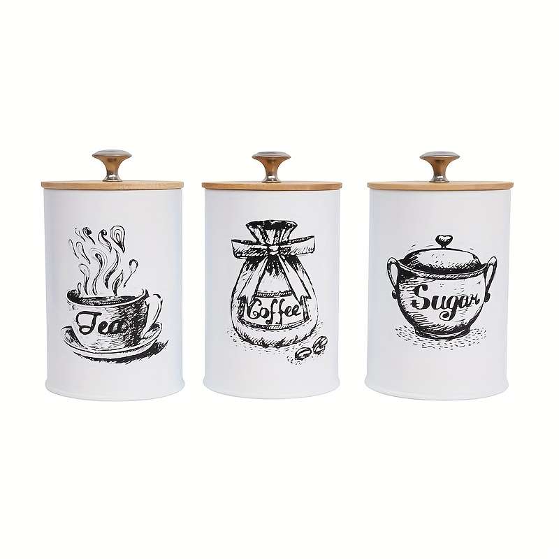 3pcs Set of Bamboo Lid Storage Containers