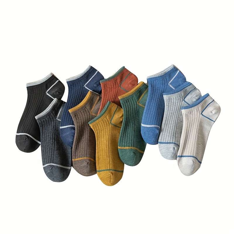 5 Pairs Random Colors Asian One Size High Elastic Socks