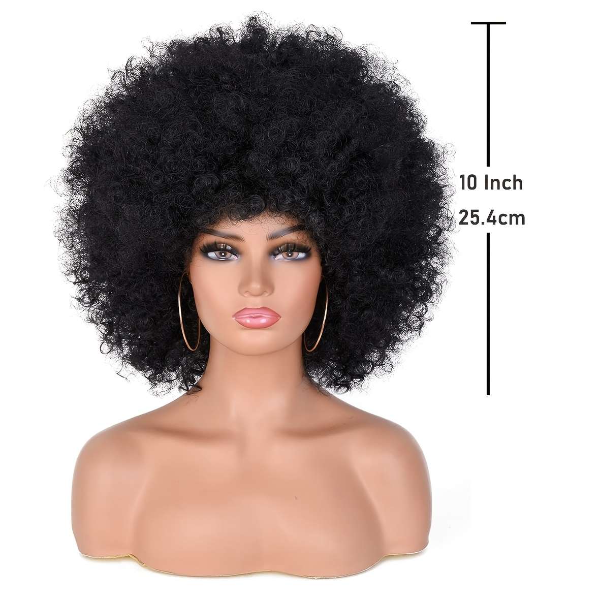 1Pc Black 25.4cm Fashion Design Wig
