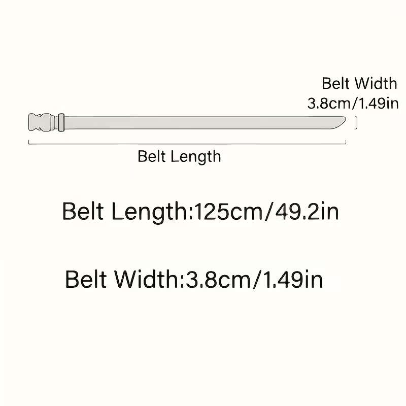 Men's Denim Belt with Quick-Release Buckle