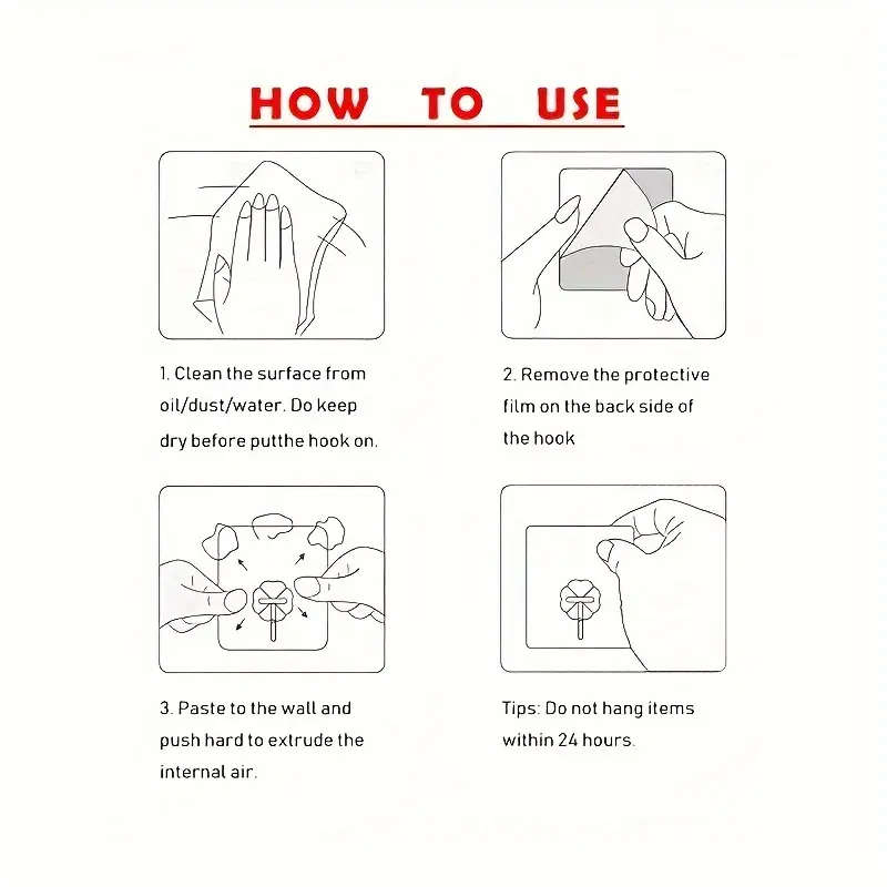 10 Pcs Wall Hooks Plastic Utility Hook Set