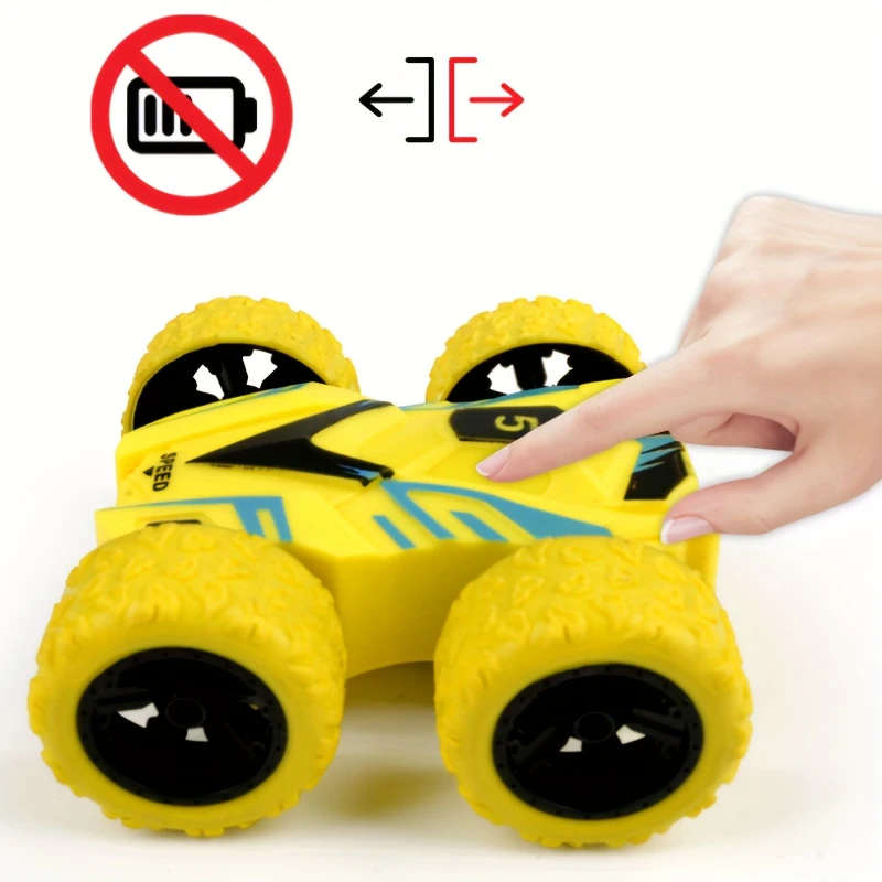 1pc Dual-Sided Inertia Stunt Off-Road Mini Model Durable Educational Toy Car for Youngsters Perfect