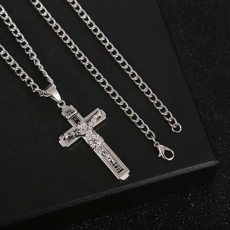 1 Piece Silvery Jesus Theme Pendant