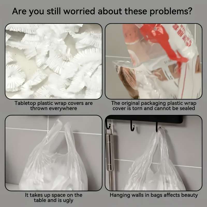 1pc Multipurpose Apple-Shaped Wall-Mounted Storage Organizer for Plastic Wrap and Food Covers