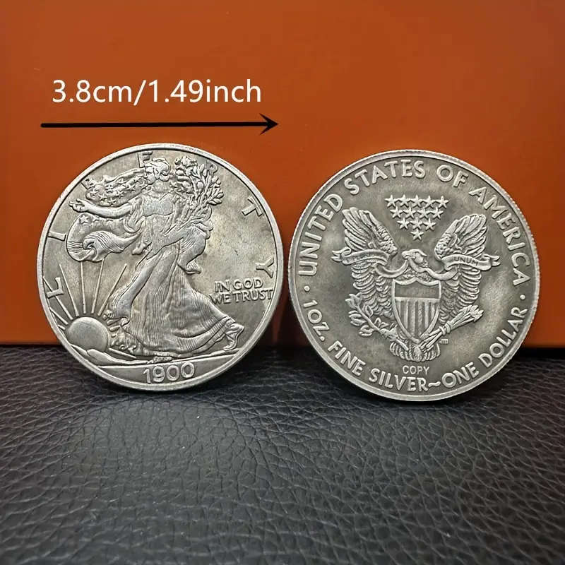 Liberty Patriotic Iron Silver-Plated Replica Coin, 1OZ Collectible Bullion