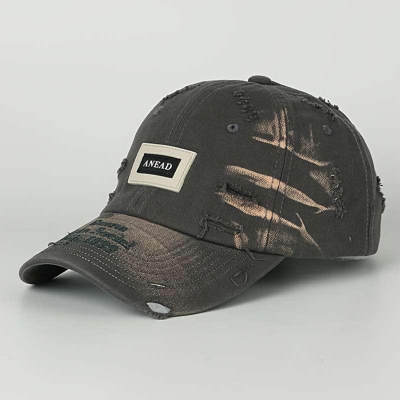 New Hard Top Large Head Circumference Letter Baseball Cap Women's Casual Spring and Summer Kore