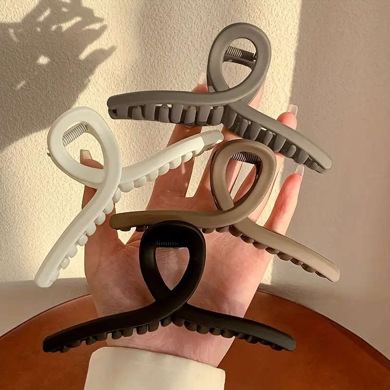 Solid Color Large Hair Claw Clip - Dark Brown