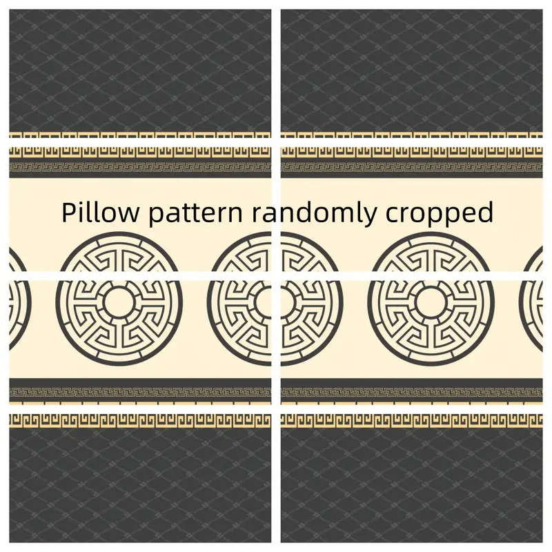 3-Piece Stylish Classic Dark Grey Gold Ring Fitted Sheet Set 200cm*220cm