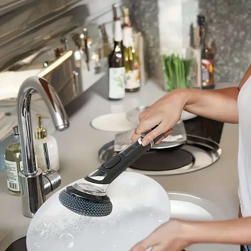 1pc Multi-Functional Kitchen Dishwashing Brush with Soap Dispenser Efficient and Convenient Cleaning
