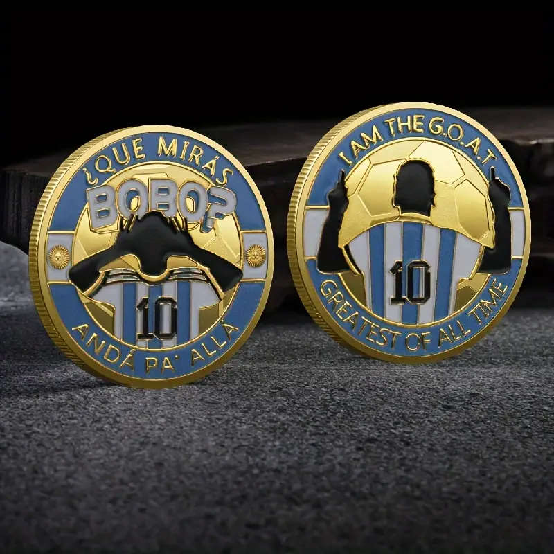 I AM THE GOAT Soccer Commemorative Coin 40MM Wide