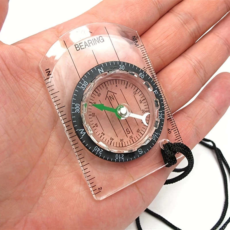 Professional Multifunctional Compass With Scale Ruler Acrylic Material White Water Resistant Wit