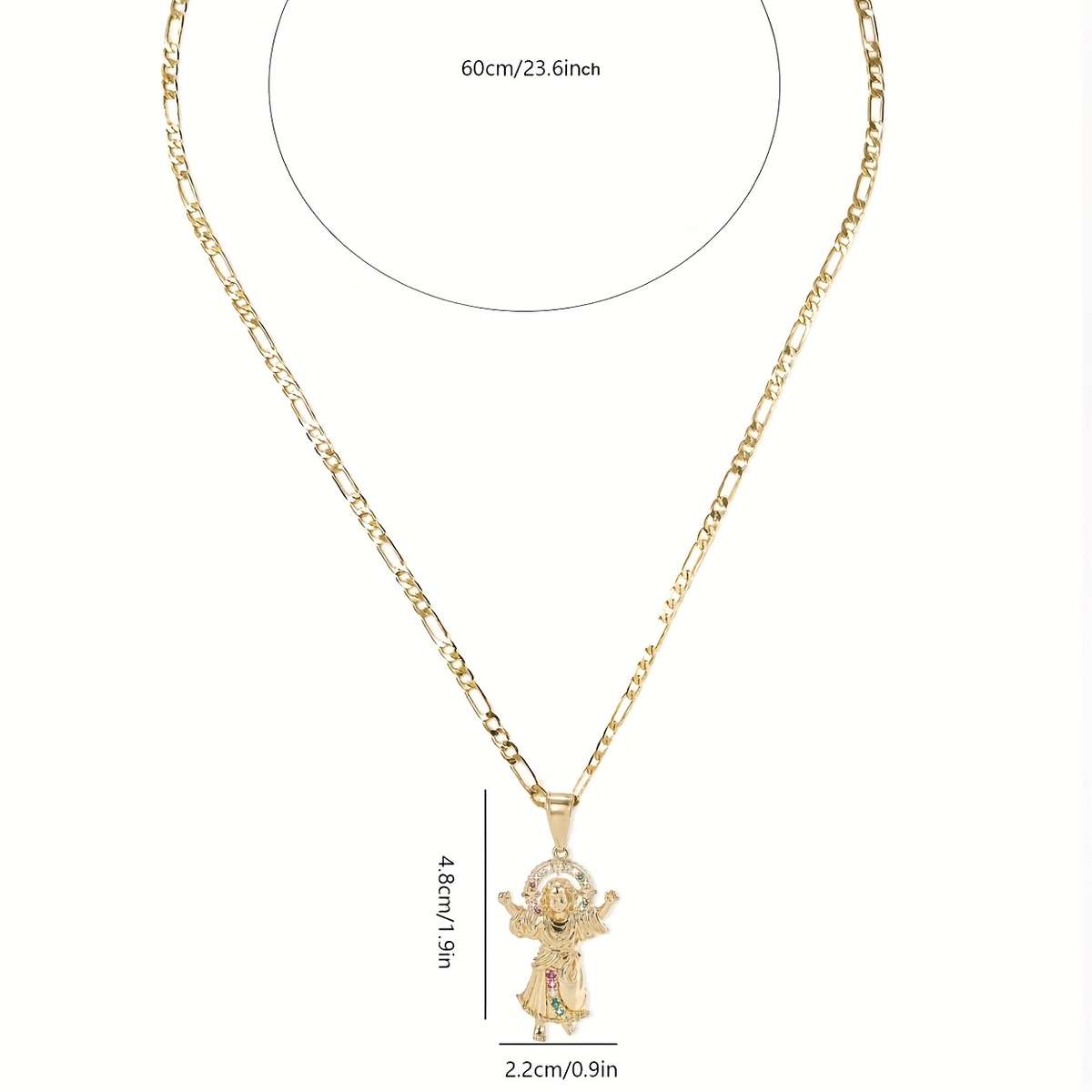 1 Piece Golden Yellow 02 Jesus Theme Pendant