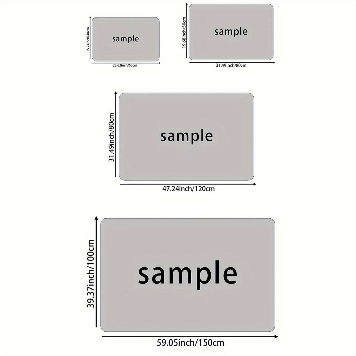 1Pc 31.49x47.24inch 80x120cm Floor Mat