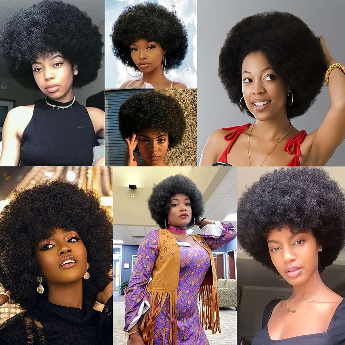 1Pc Black 25.4cm Fashion Design Wig