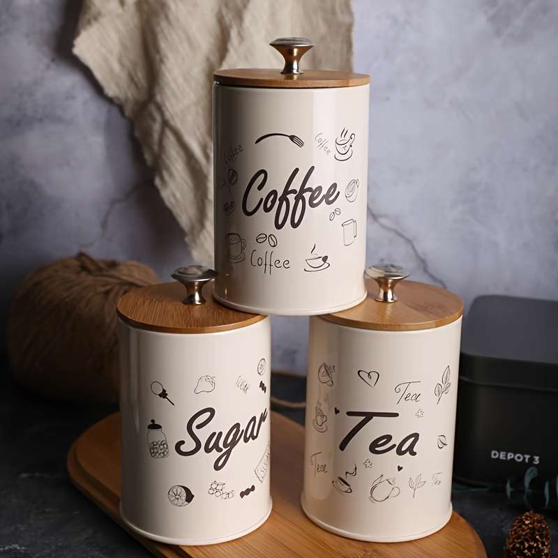 3pcs Set of Bamboo Lid Storage Containers