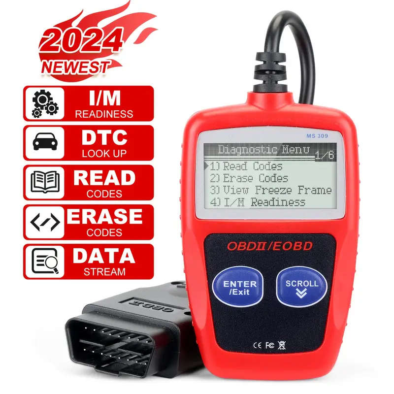 1pc Classic Enhanced Universal OBD2 Scanner Car Engine Fault Code Reader Check Engine Light And Emis