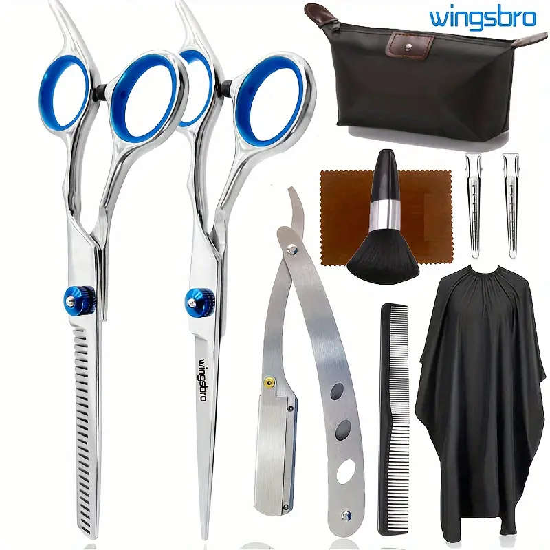 A Professional Hairdressing Set Meticulously Crafted Cutting And Thinning Scissors Stylish Tools