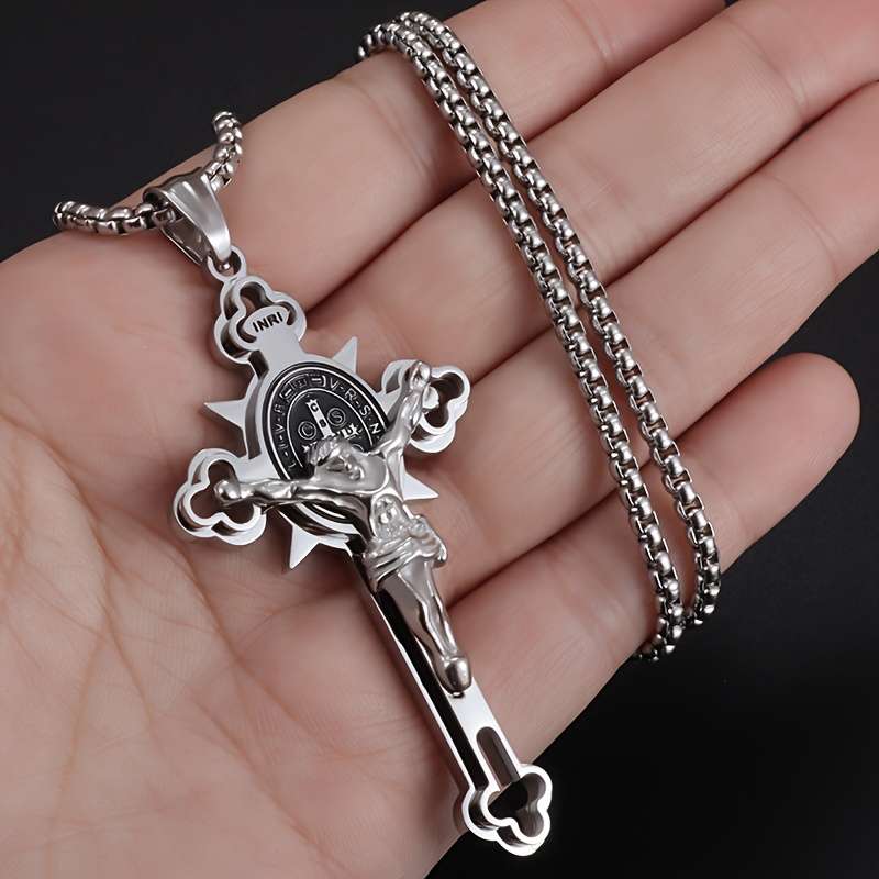 1 Piece Silvery Jesus Theme Pendant