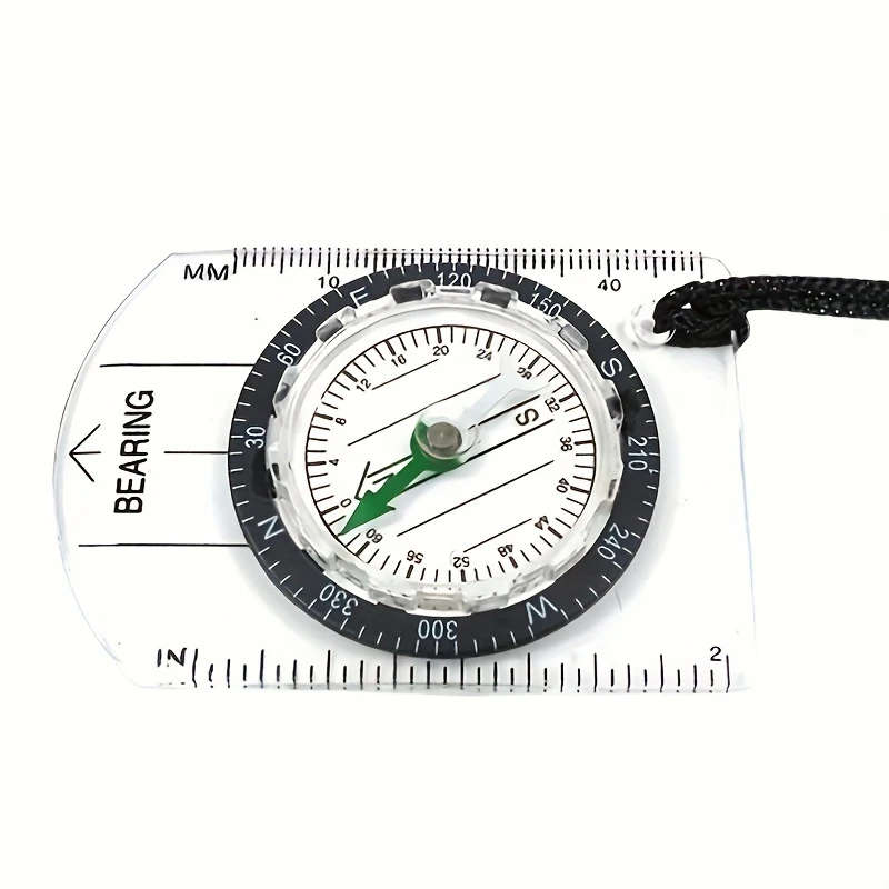Professional Multifunctional Compass With Scale Ruler Acrylic Material White Water Resistant Wit