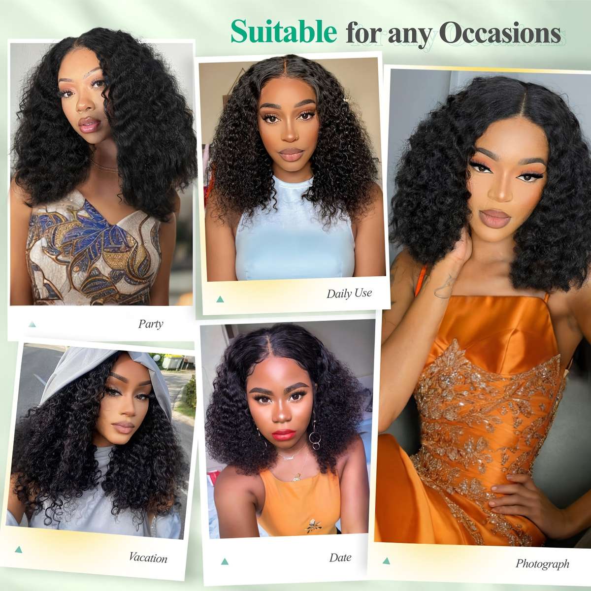 1Pc Brown 30.48cm Fashion Design Wig