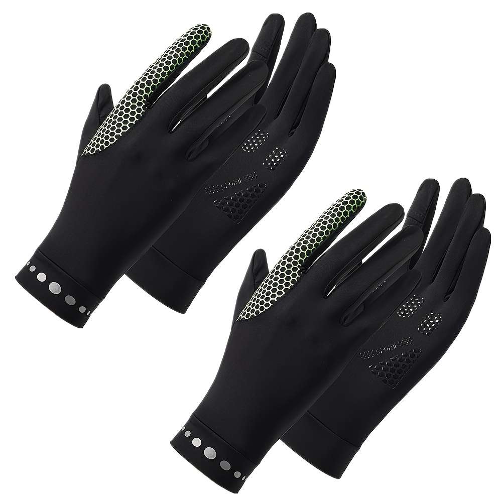 1 Pair Pink Purple One Size Summer Full Finger Gloves