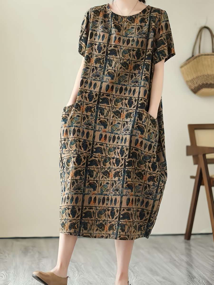 Women S Dress Color Linen Size 5Xl
