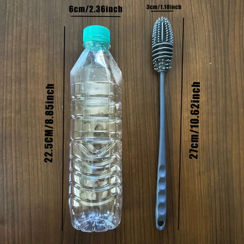 Easy-Clean Silicone Bottle Brush With Long Handle