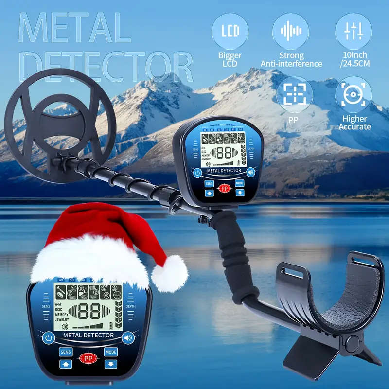 Professional 10" Coil Metal Detector with LCD Display