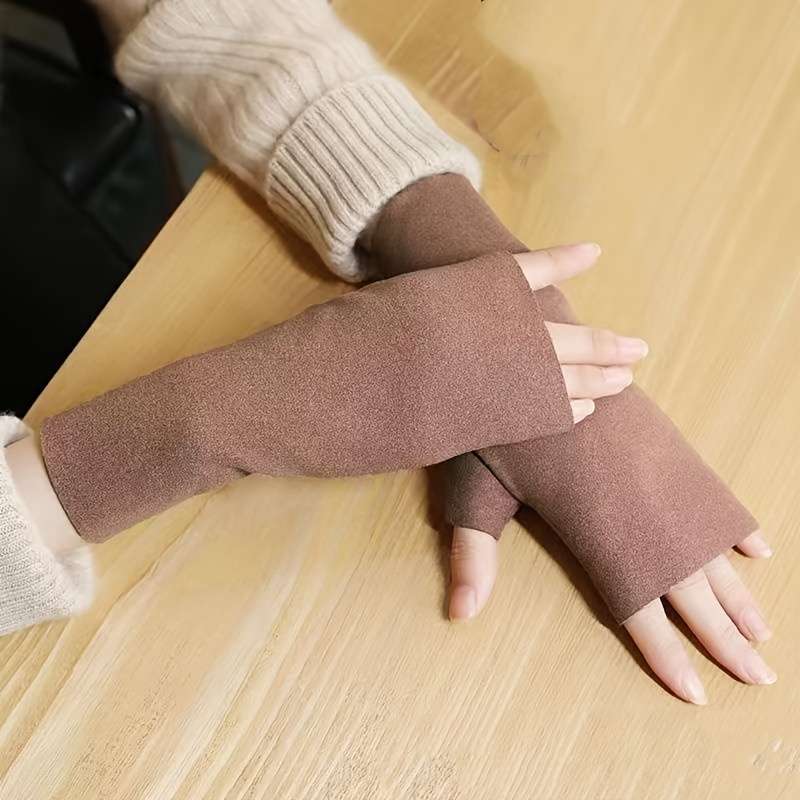 1 Pair Grey Warm Gloves