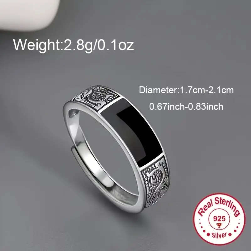 Mens Vintage 925 Sterling Silver Ring