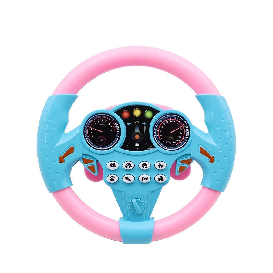 Kids Driving Simulator Steering Wheel Toy With Suction Cups