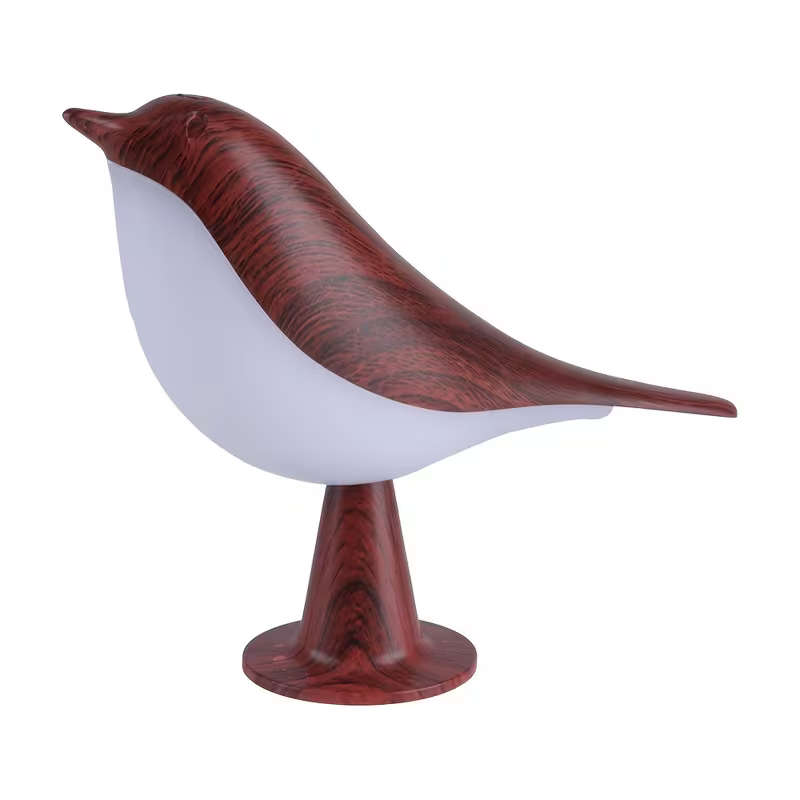 Art Deco Style Bird-Shaped Led Table Lamp mahogany