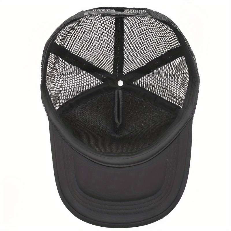 1pc Unisex Baseball Cap Summer Sun Protection Hat Adjustable Snapback Breathable Mesh Back Hip-