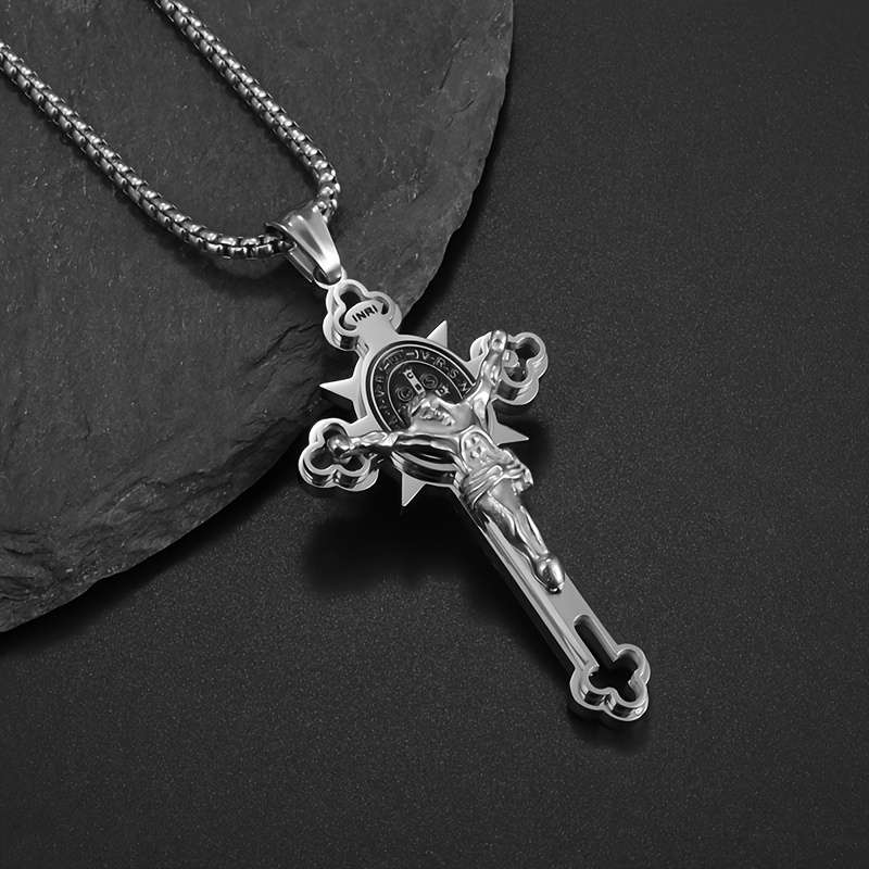 1 Piece Silvery Jesus Theme Pendant