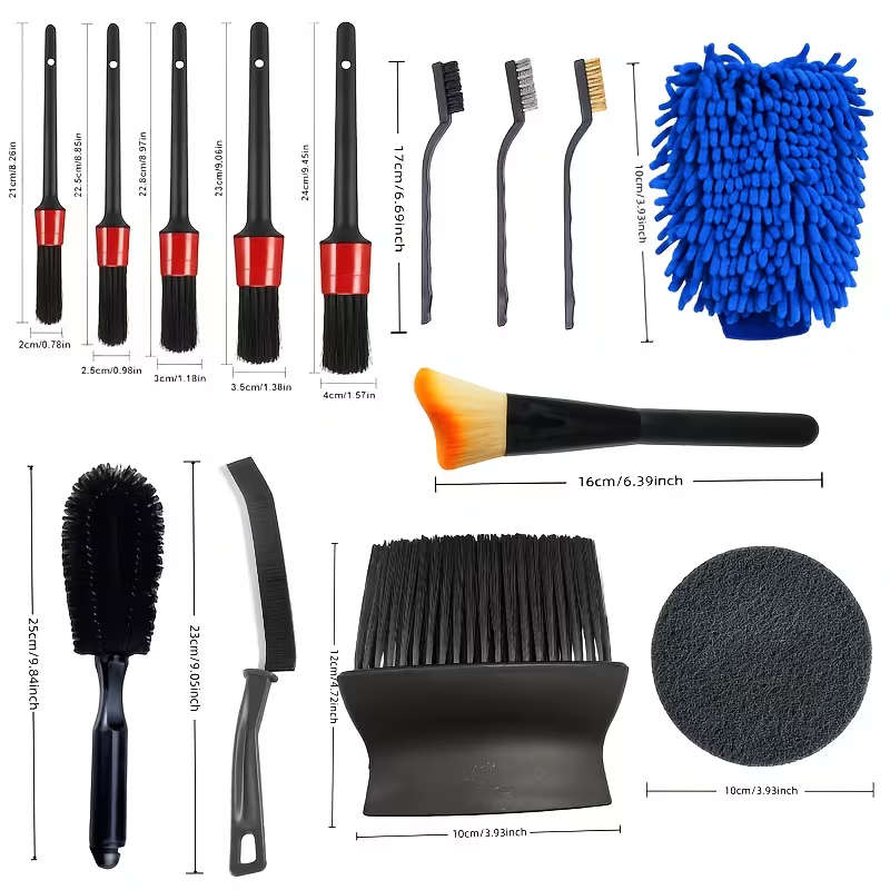 15-Piece Car Cleaning And Maintenance Tool Set
