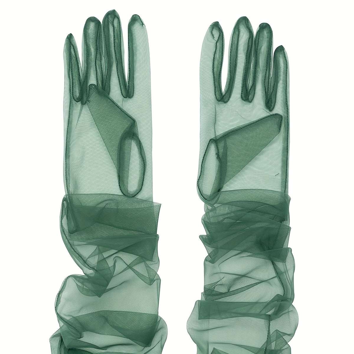 1 Pair White Evening Party Gloves