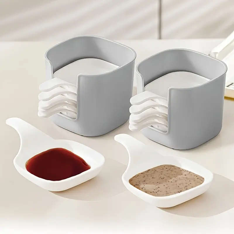 7pcs Set of Versatile Dipping Plates Suitable for Sauces Vinegar Condiments