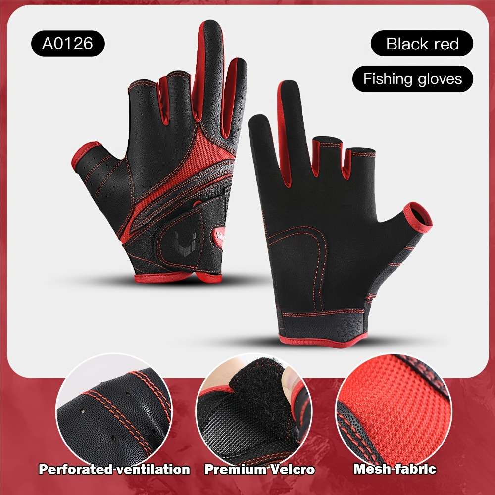 1 Pair Red Size L Outdoor Sports Gloves
