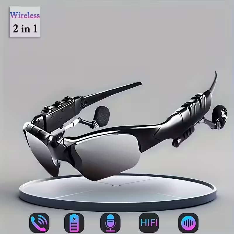 Headphones Glasses Wireless Headset With Microphone